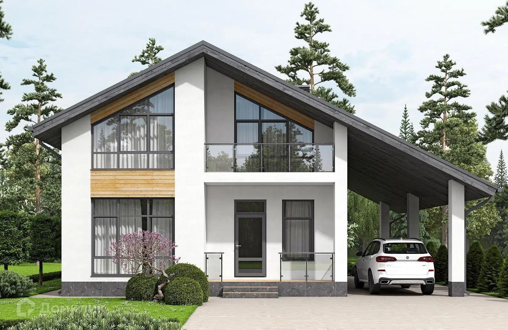 Проект дома «Проект №370-3» компании Новация из материала Газобетонные блоки площадью 150м² под ключ за 8850000₽ в Донецке | 2 этажа, 4 спальни, 3 санузла – Домклик