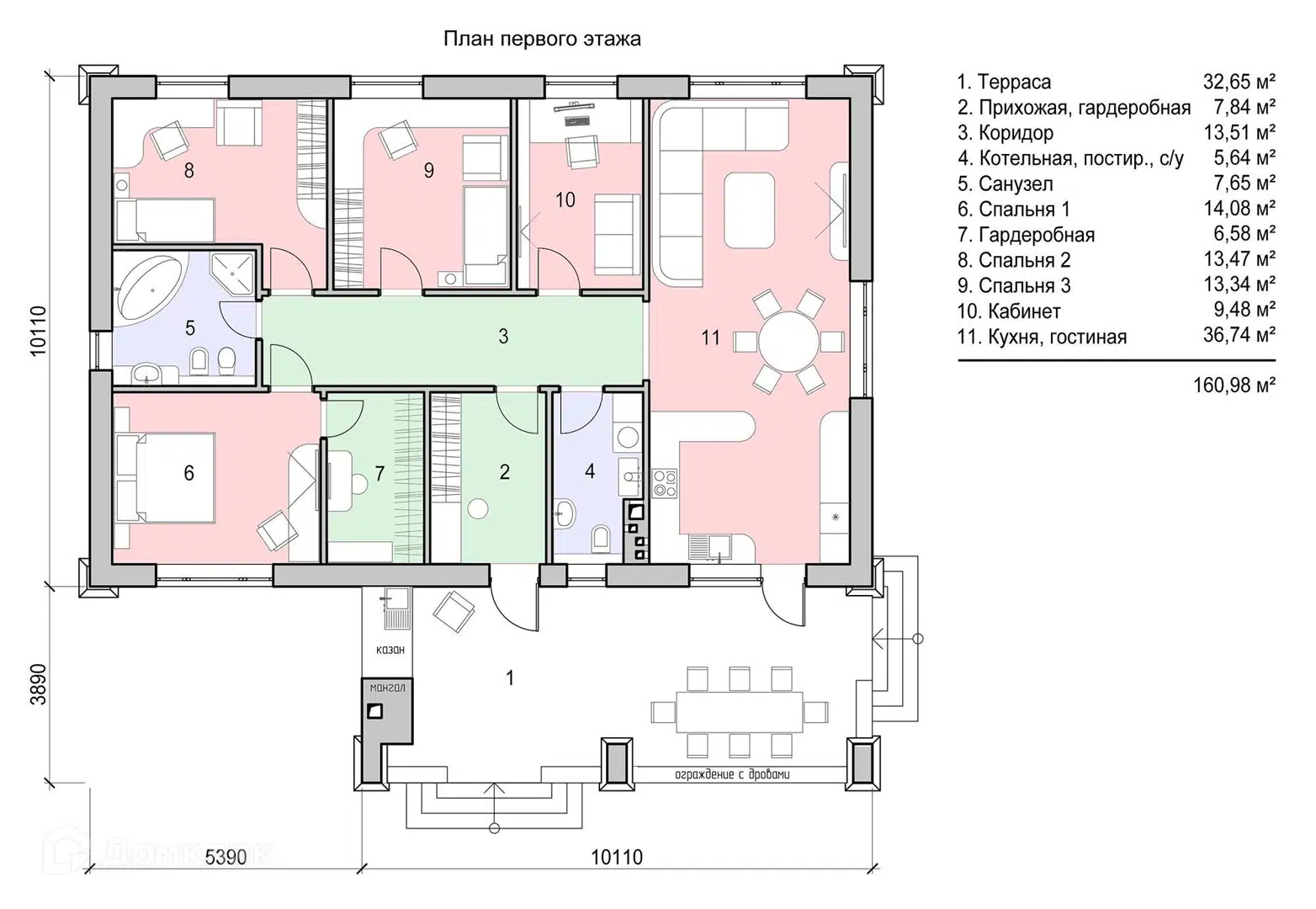 Планировка 1 этаж этажа