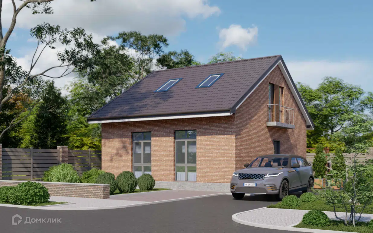 Проект дома «Мансардный» компании Мы строим из материала Кирпич площадью 65м² под ключ за 3640000₽ в Донецке | 1 этаж, 2 спальни, 1 санузел – Домклик