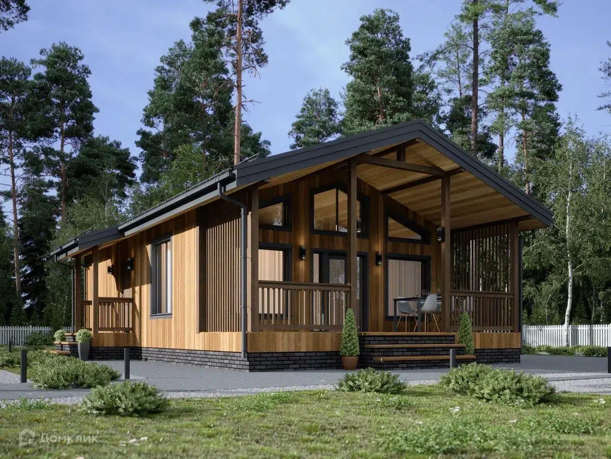 Проект дома «Валенсия» компании Класс Хаус из материала Каркасный дом площадью 78м² под ключ за 3590000₽ в Донецке | 1 этаж, 2 спальни, 1 санузел – Домклик