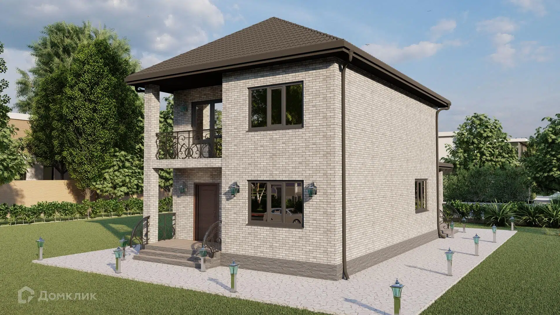 Проект дома «Двухэтажный жилой дом 143 квм» компании Строительная Компания «Алмистрой» из материала Газосиликатные блоки площадью 143м² под ключ за 7150000₽ в Донецке | 2 этажа, 4 спальни, 2 санузла – Домклик