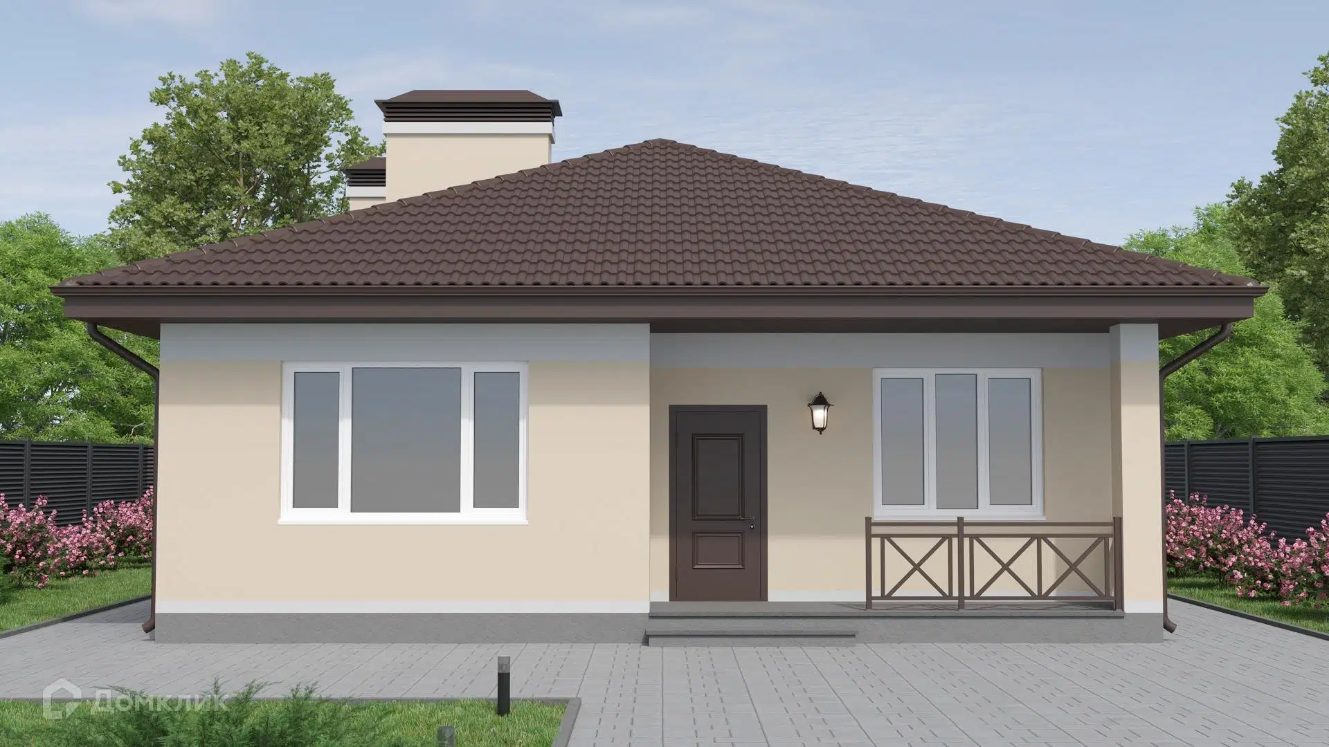 Проект дома «Проект Нежность» компании РСК СТРОЙквартал из материала Газобетонные блоки площадью 99.16м² под ключ за 7482074₽ в Донецке | 1 этаж, 3 спальни, 2 санузла – Домклик