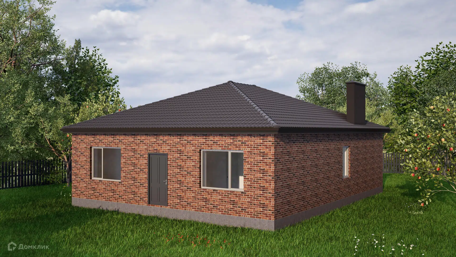 Проект дома «Проект - 47578» компании ИП Петрова В.В. из материала Кирпич площадью 119м² под ключ за 4550000₽ в Донецке | 1 этаж, 3 спальни, 2 санузла – Домклик