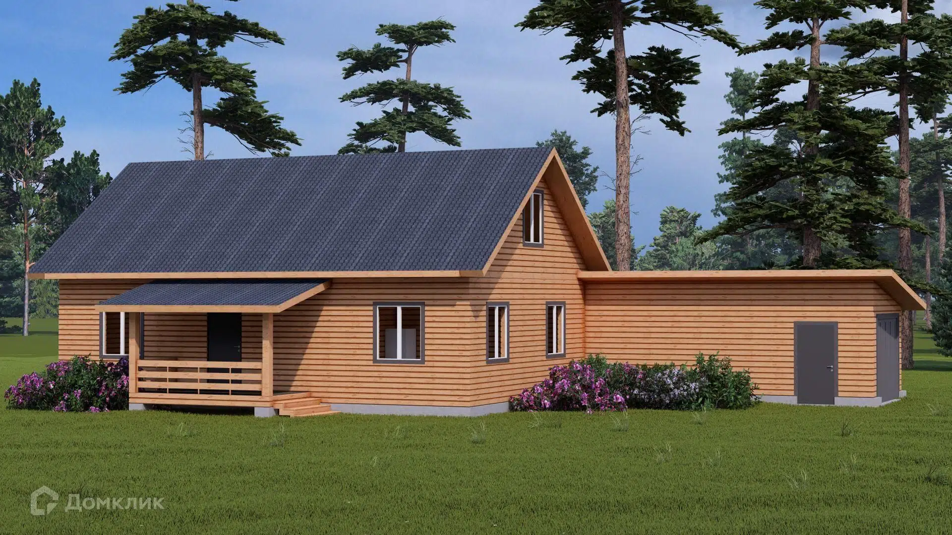 Проект дома «Проект Брусовой дом с гаражом и крыльцом ТА-187» компании Построй Свой Дом_ИП из материала Профилированный брус площадью 187м² под ключ за 9637046₽ в Донецке | 2 этажа, 3 спальни, 1 санузел – Домклик