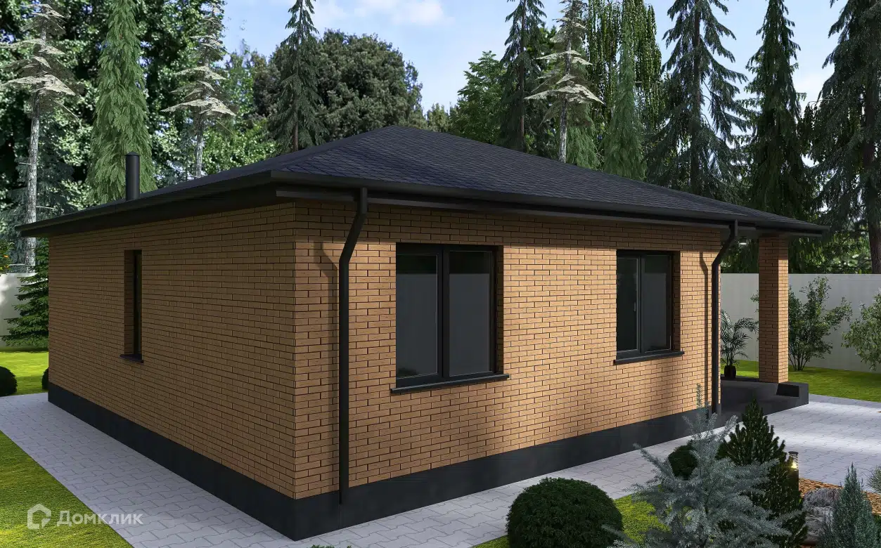 Проект дома «Б-6» компании ООО «СФЕРА ПЛЮС» из материала Газобетонные блоки площадью 83м² под ключ за 5200000₽ в Донецке | 1 этаж, 3 спальни, 1 санузел – Домклик