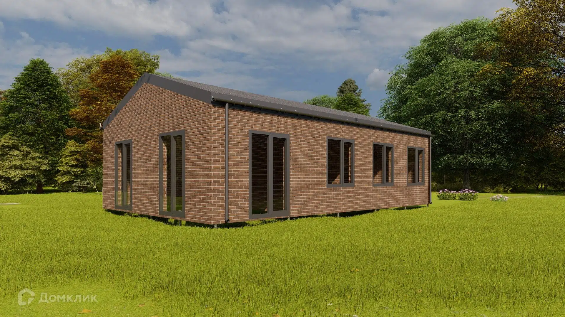 Проект дома «БАРН СИП-67» компании ООО «СЕДЬМОЕ НЕБО» из материала SIP-панели площадью 67.1м² под ключ за 6160000₽ в Донецке | 1 этаж, 3 спальни, 1 санузел – Домклик