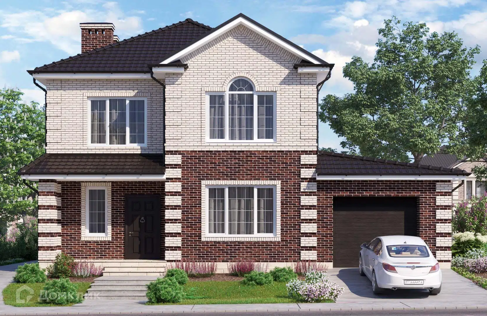 Проект дома «Проект №232» компании Новация из материала Кирпич площадью 198м² под ключ за 12100000₽ в Донецке | 2 этажа, 4 спальни, 2 санузла – Домклик