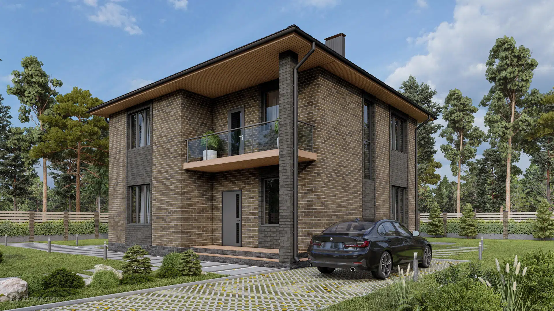 Проект дома «Дом Б025» компании 160 квадратных метров из материала Газосиликатные блоки площадью 174.1м² под ключ за 8000000₽ в Донецке | 2 этажа, 4 спальни, 3 санузла – Домклик