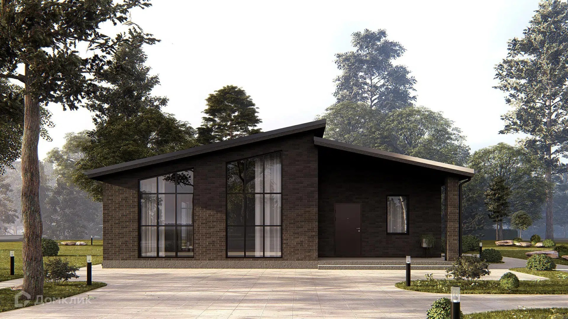 Проект дома «Фьюжн» компании ИП Ветринская Елена Александровна из материала Газобетонные блоки площадью 182.3м² под ключ за 8107377₽ в Донецке | 1 этаж, 3 спальни, 2 санузла – Домклик