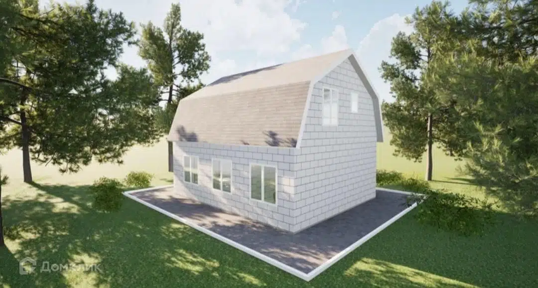 Проект дома «Сказка» компании Строим45 из материала Газобетонные блоки площадью 45м² под ключ за 4030000₽ в Донецке | 2 этажа, 1 спальня, 1 санузел – Домклик