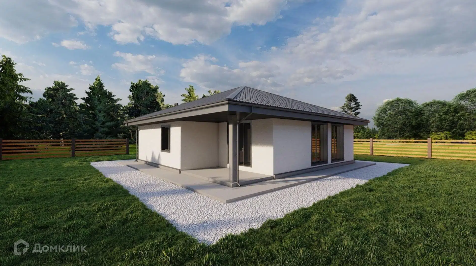 Проект дома «1ГБ-3-147» компании ТСК Новый Дом из материала Газобетонные блоки площадью 117м² под ключ за 6854364₽ в Донецке | 1 этаж, 3 спальни, 1 санузел – Домклик