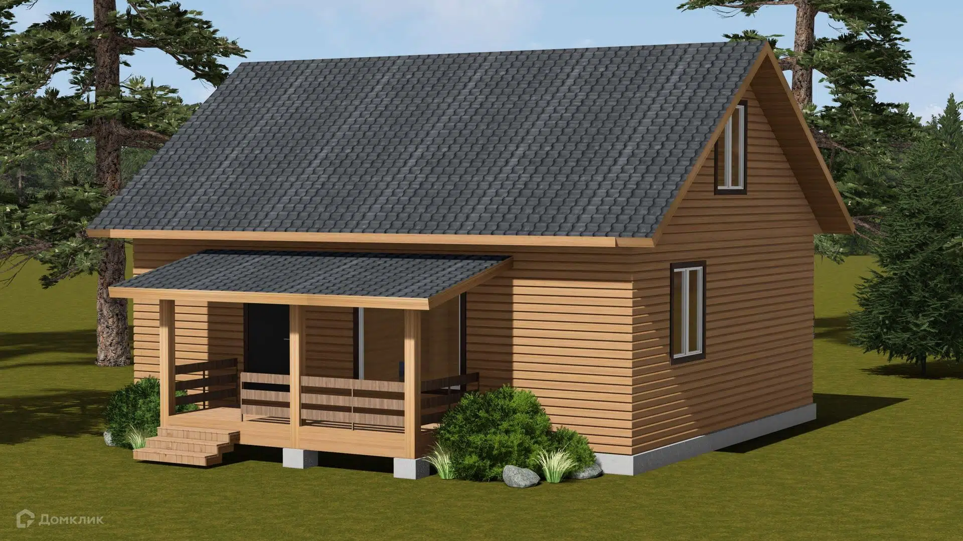 Проект дома «Дом из бруса ТА-125 (без гаража)» компании Построй Свой Дом_ИП из материала Профилированный брус площадью 125м² под ключ за 6209223₽ в Донецке | 1 этаж, 3 спальни, 1 санузел – Домклик