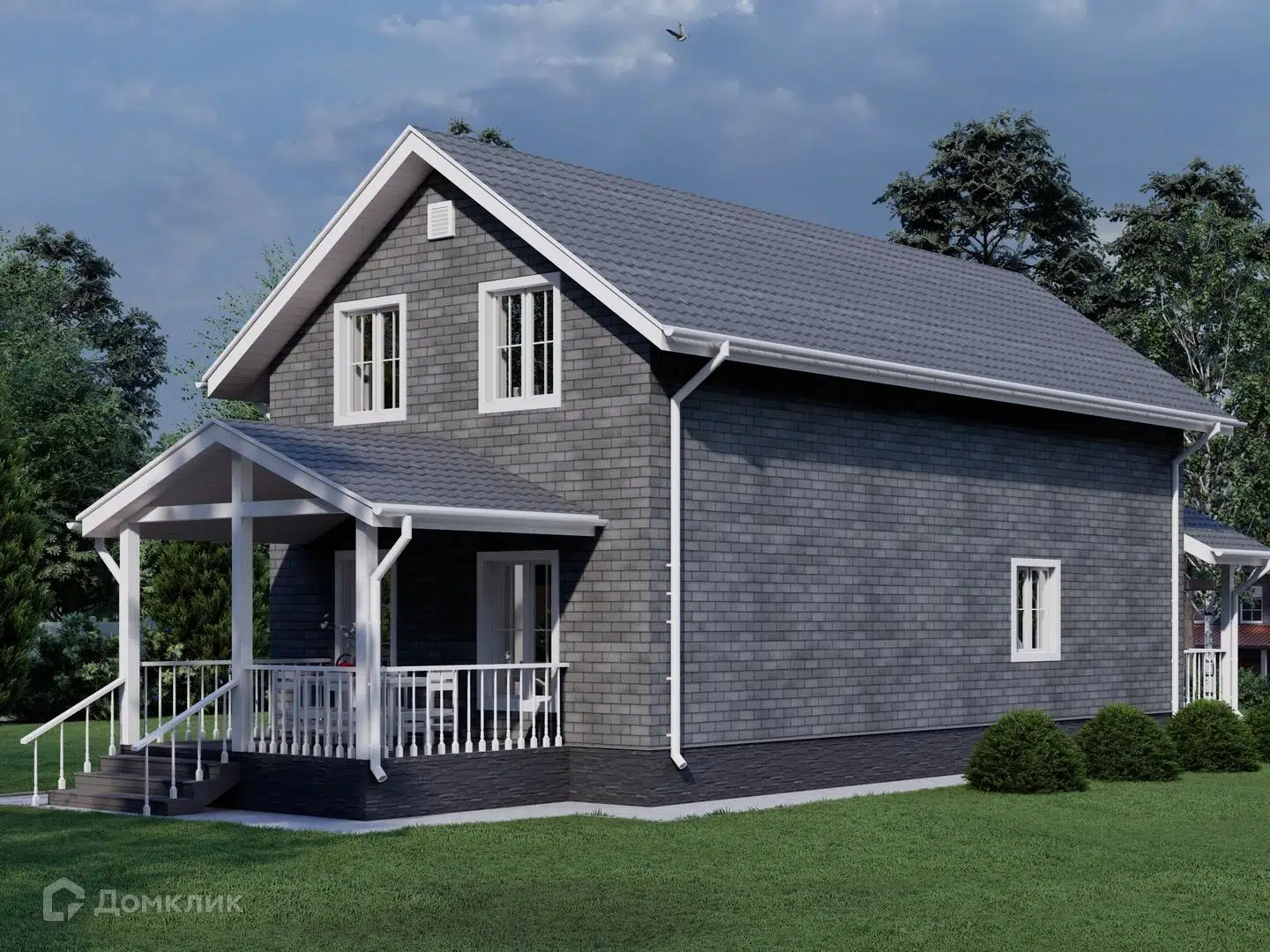 Проект дома «КД-81» компании СК «Честный Дом» из материала Каркасный дом площадью 131.9м² под ключ за 7100000₽ в Донецке | 2 этажа, 5 спален, 2 санузла – Домклик