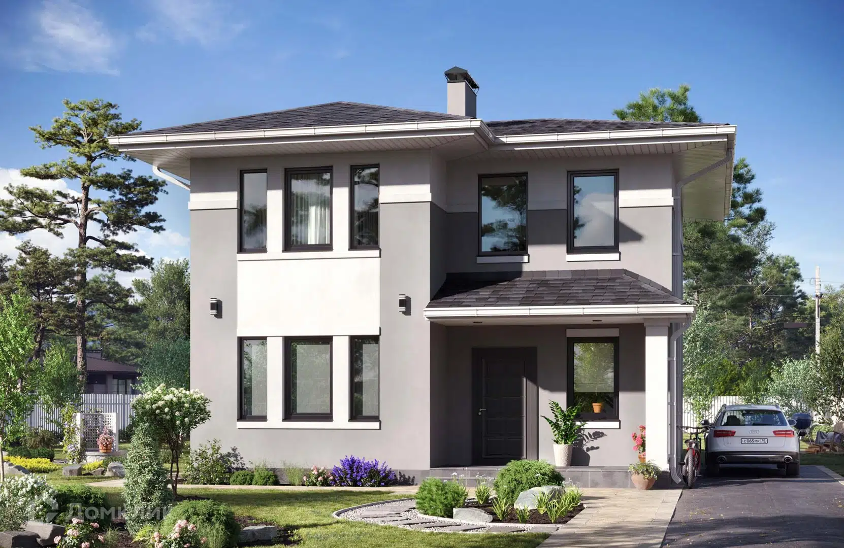 Проект дома «Проект №308-1» компании Новация из материала Газобетонные блоки площадью 132м² под ключ за 7260000₽ в Донецке | 2 этажа, 4 спальни, 2 санузла – Домклик