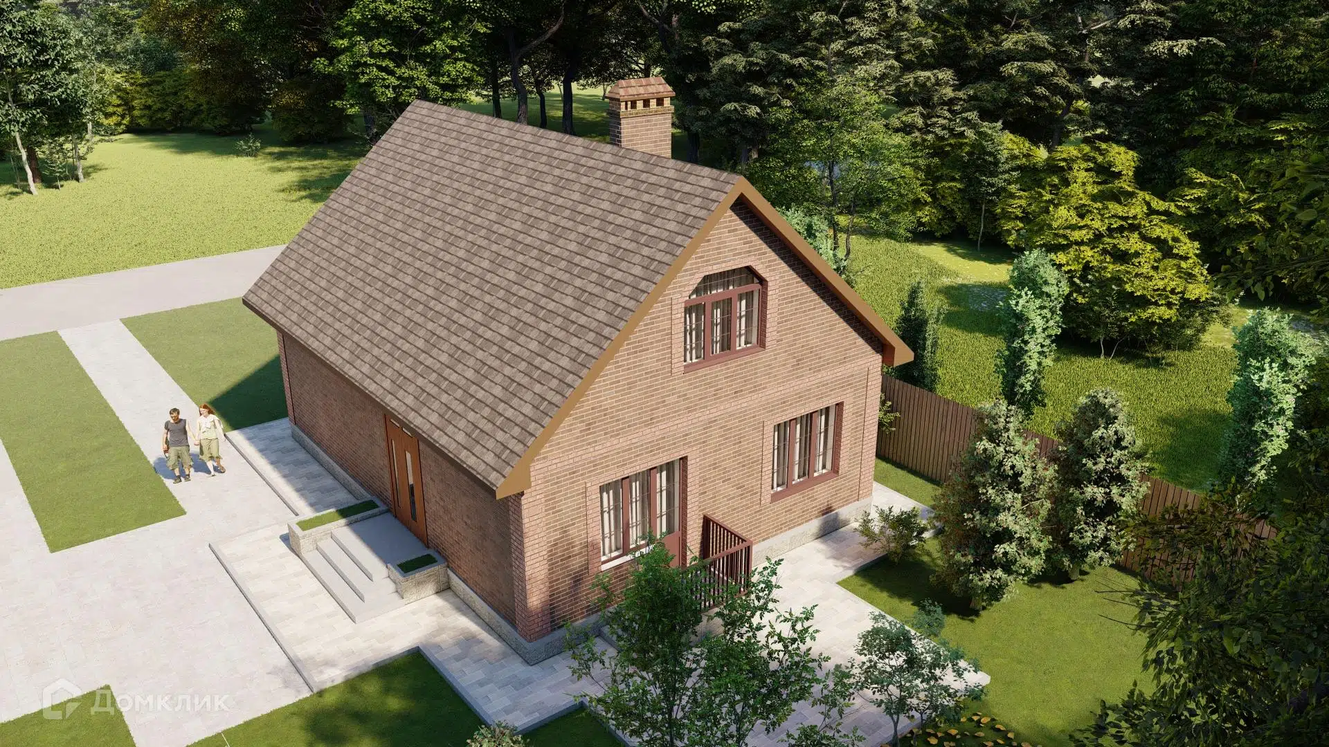 Проект дома «Дом двухэтажный с мансардой 109,7 кв.м.» компании ИП Гордиенко СН из материала Кирпич площадью 109.7м² под ключ за 5162000₽ в Донецке | 2 этажа, 4 спальни, 1 санузел – Домклик