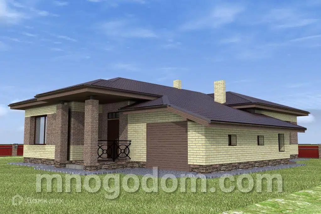 Проект дома «Дом Пабло» компании ООО МногоДом из материала Каркасный дом площадью 232.26м² под ключ за 6580000₽ в Донецке | 1 этаж, 3 спальни, 2 санузла – Домклик