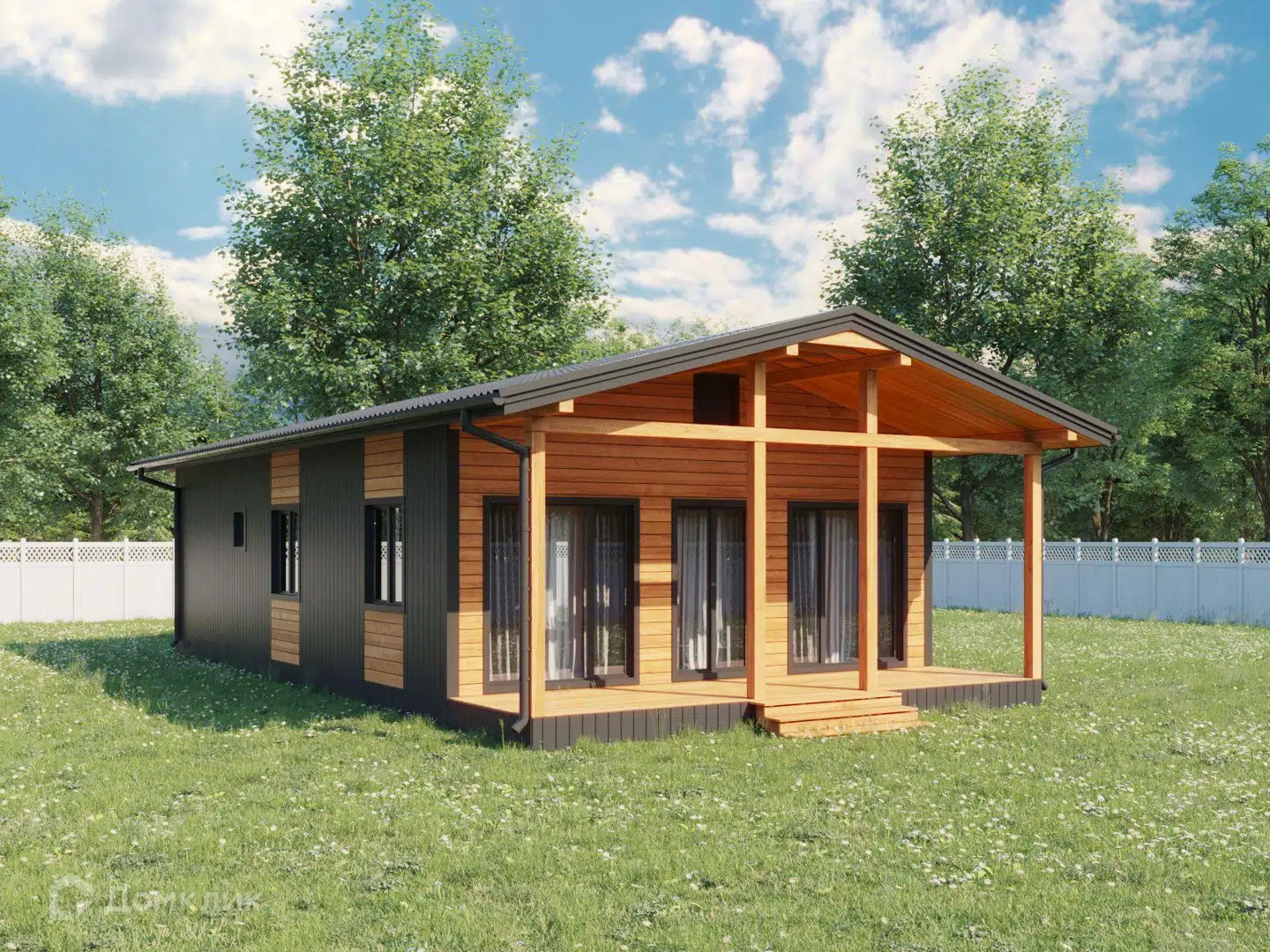 Проект дома «Сканди 03» компании Авангард из материала SIP-панели площадью 86.8м² под ключ за 5097000₽ в Донецке | 1 этаж, 3 спальни, 1 санузел – Домклик