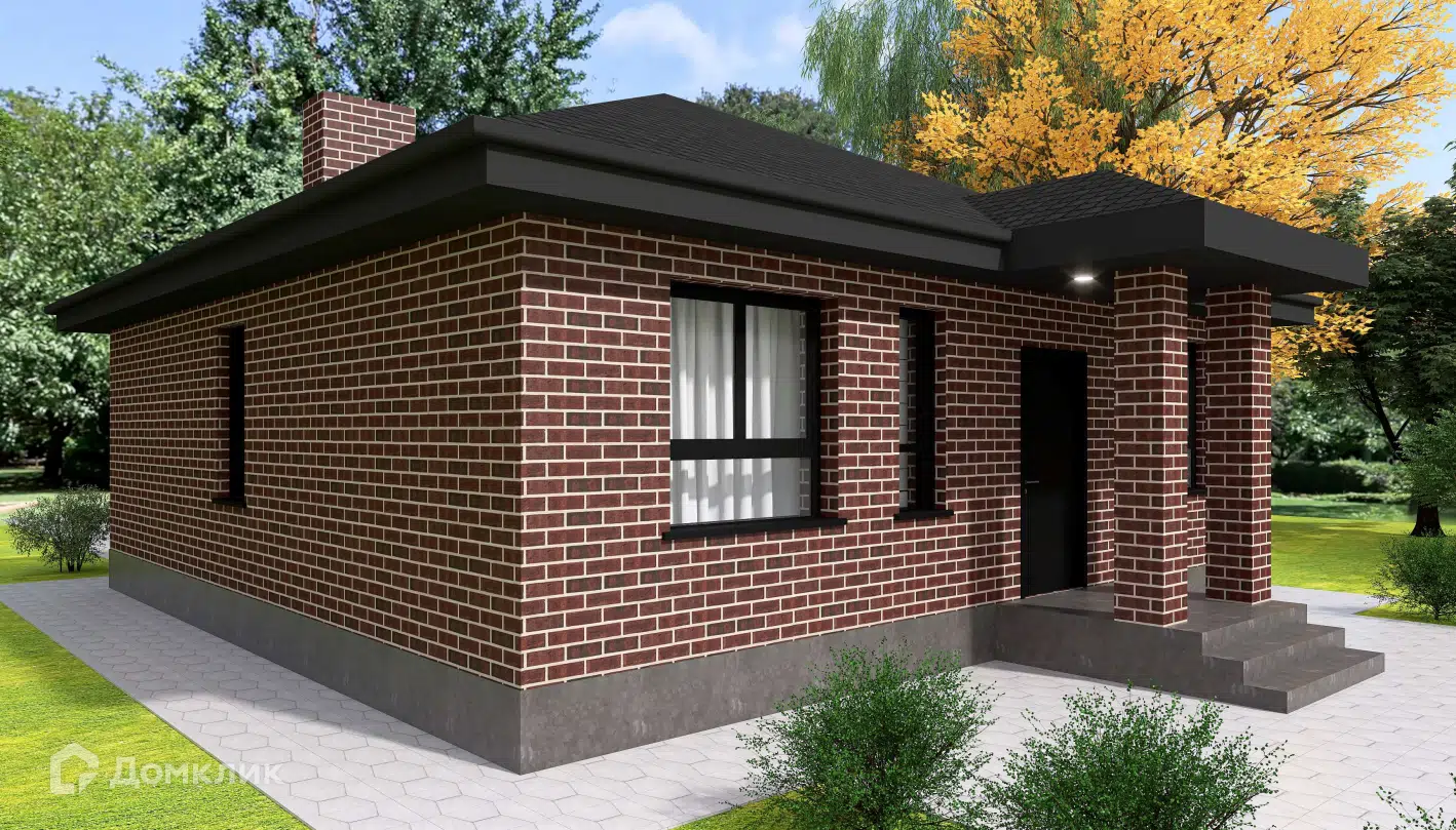 Проект дома «Б-2» компании ООО «СФЕРА ПЛЮС» из материала Газобетонные блоки площадью 78.37м² под ключ за 5000000₽ в Донецке | 1 этаж, 3 спальни, 2 санузла – Домклик