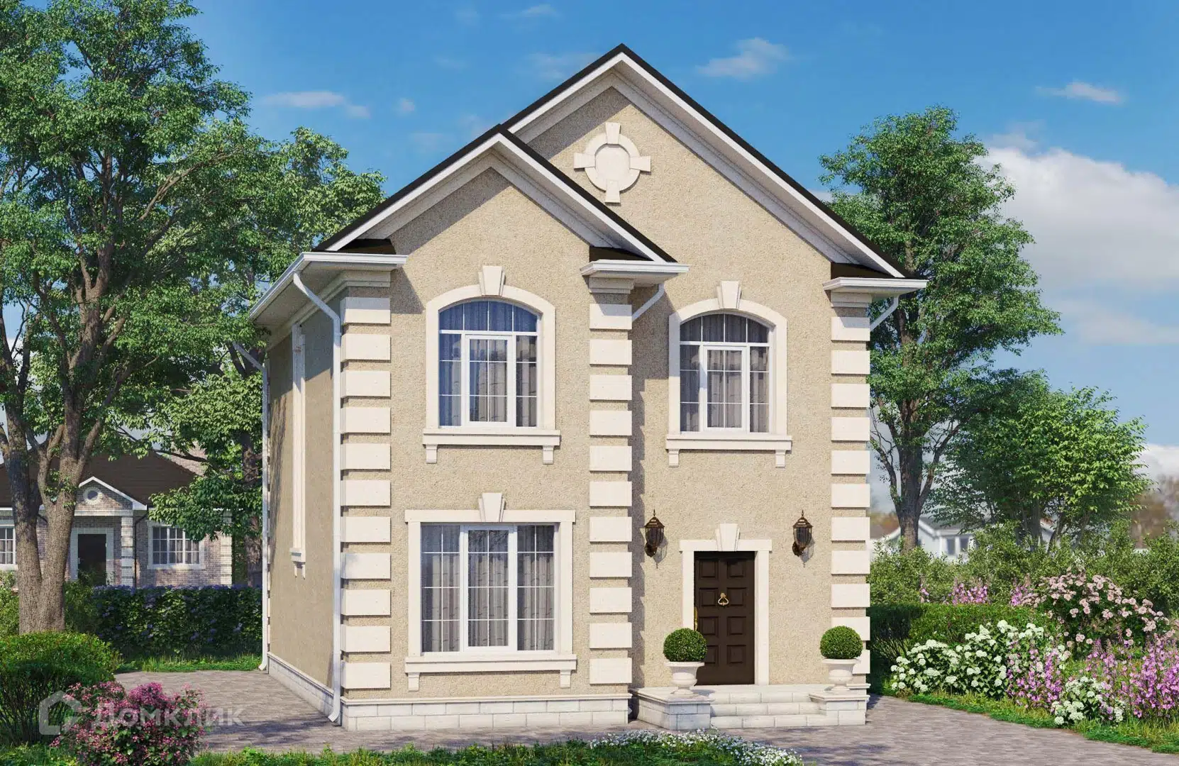 Проект дома «Проект №179» компании Новация из материала Газобетонные блоки площадью 140м² под ключ за 7722000₽ в Донецке | 2 этажа, 4 спальни, 2 санузла – Домклик