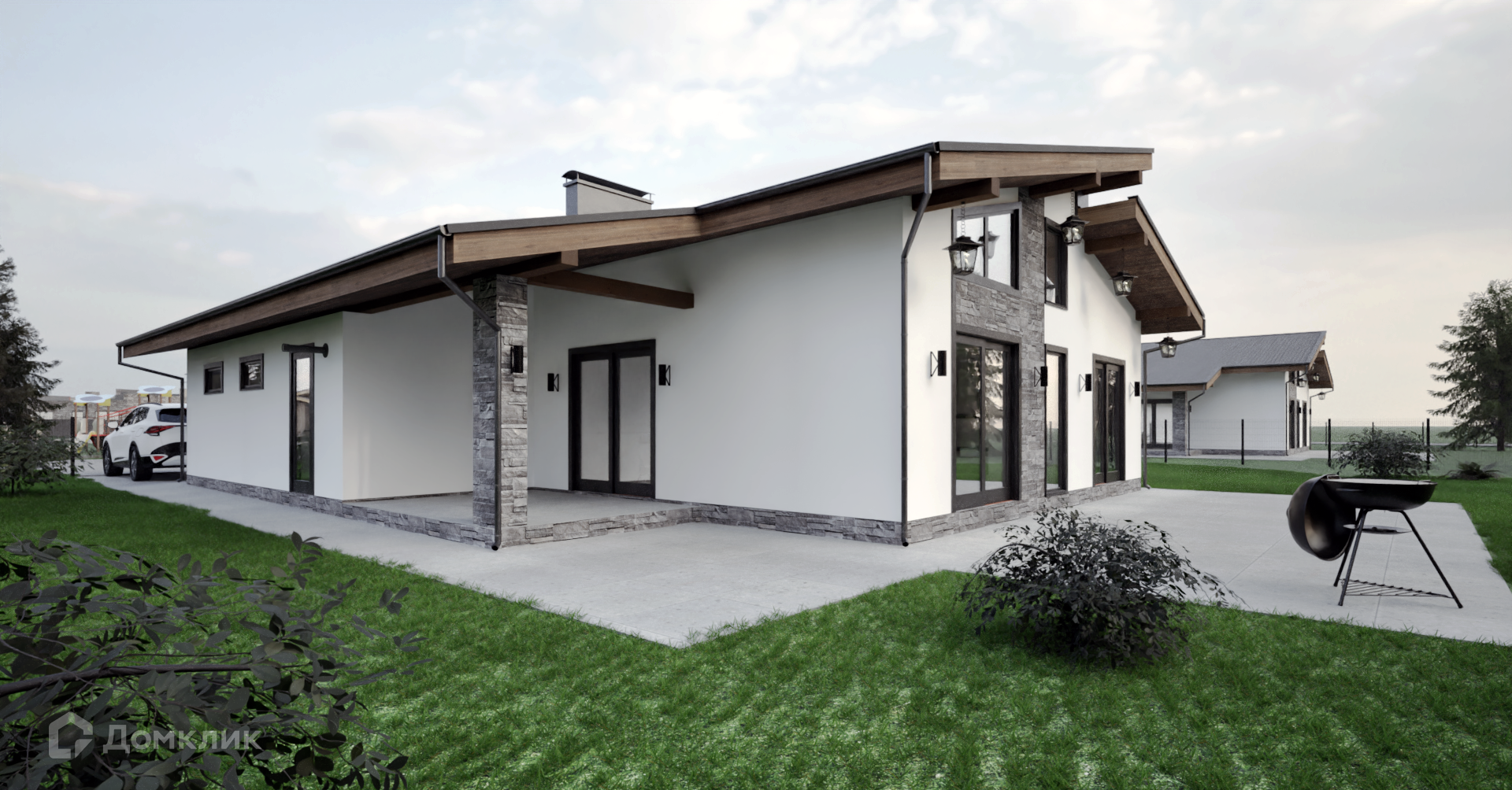 Проект дома «ГБ-112» компании LBM Group из материала Газобетонные блоки площадью 148.77м² под ключ за 6850000₽ в Донецке | 1 этаж, 3 спальни, 2 санузла – Домклик