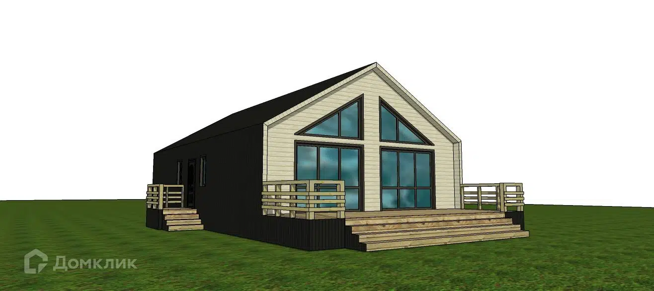 Проект дома «ССК Барн -133 О» компании ССК-ДОМ из материала Каркасный дом площадью 132.7м² под ключ за 5255000₽ в Донецке | 1 этаж, 3 спальни, 2 санузла – Домклик