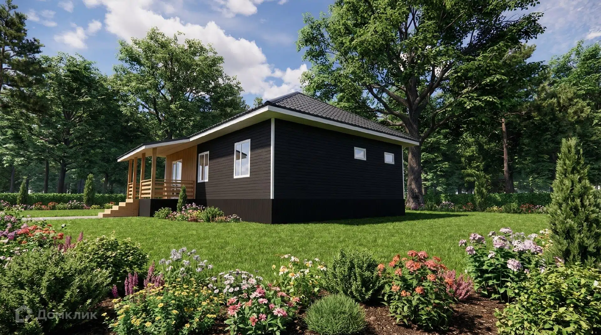 Проект дома «Колос» компании ИП Танский Д. С. (Евростиль) из материала Каркасный дом площадью 87.39м² под ключ за 7000000₽ в Донецке | 1 этаж, 3 спальни, 1 санузел – Домклик
