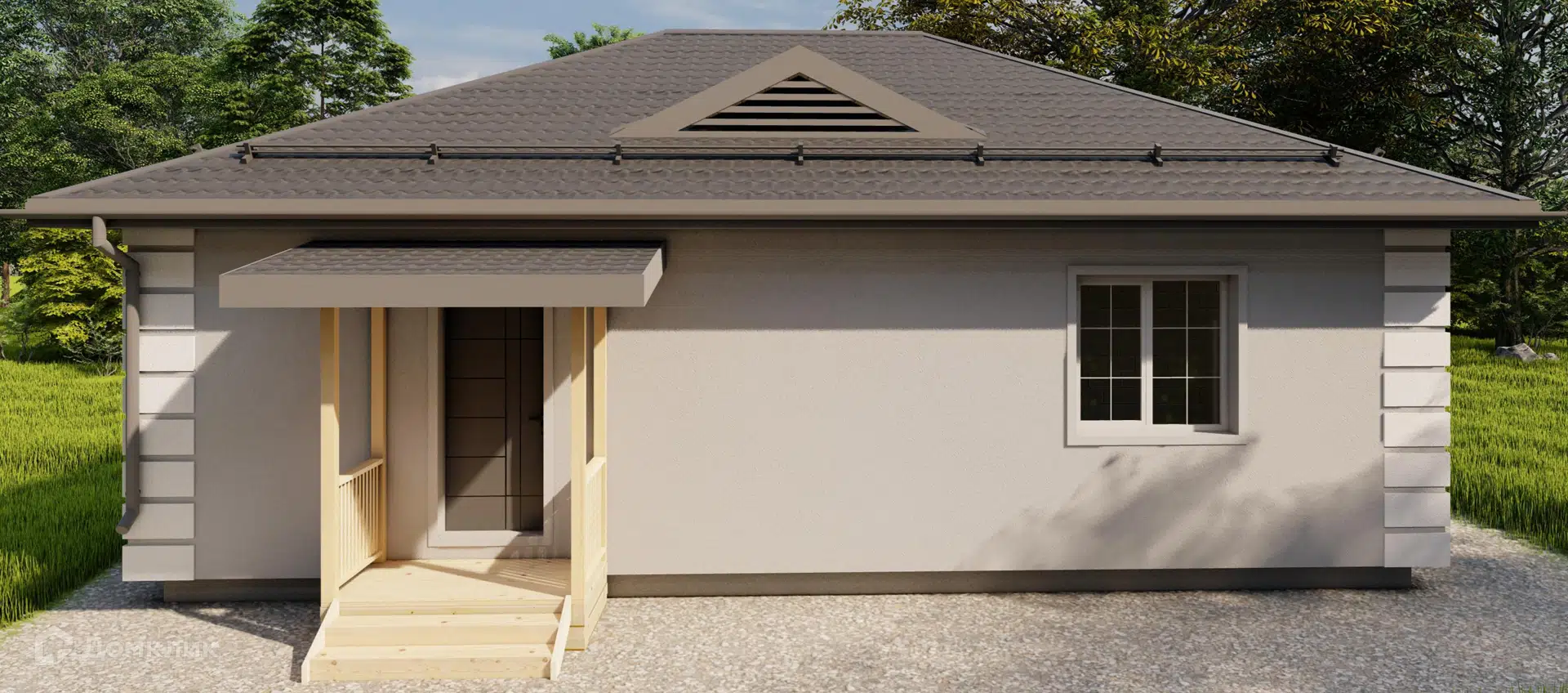 Проект дома «SB-78» компании Саха Билдинг из материала Бетонные блоки площадью 93м² под ключ за 11264080₽ в Луганске | 1 этаж, 2 спальни, 2 санузла – Домклик