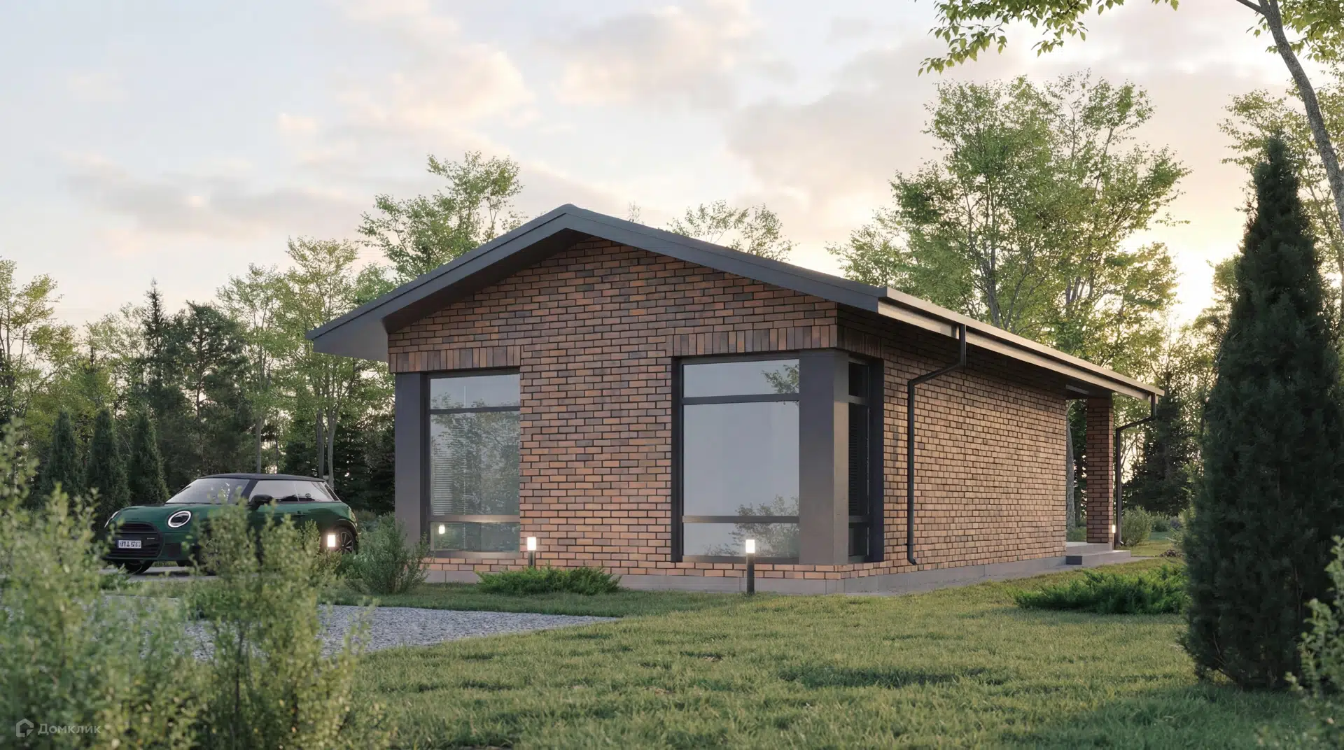 Проект дома «Смарт-52 с террасой» компании СК «Автор Комфорта» из материала Газосиликатные блоки площадью 52м² под ключ за 3389000₽ в Донецке | 1 этаж, 1 спальня, 1 санузел – Домклик