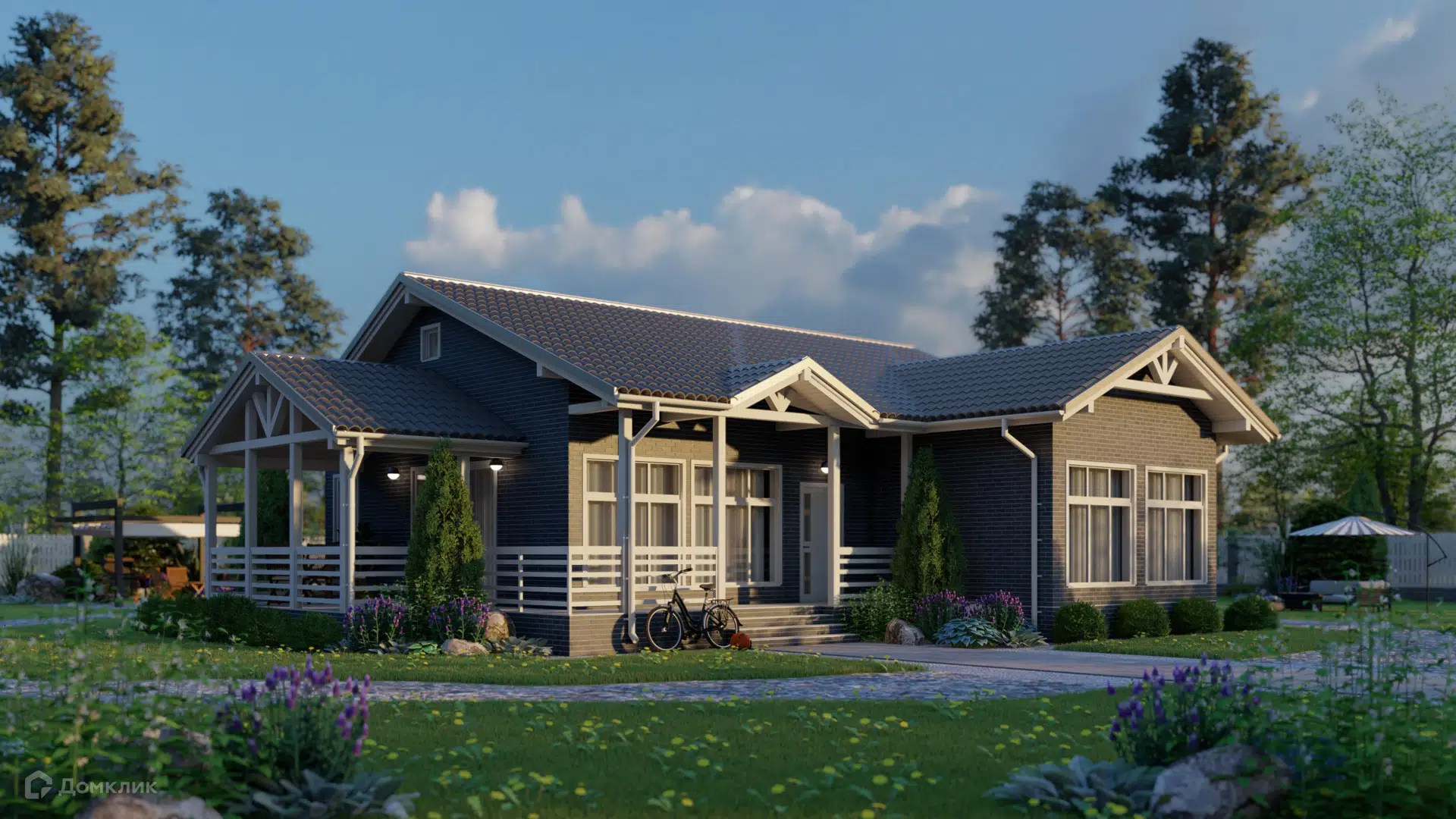 Проект дома «Ален» компании ООО «Перспектива» из материала SIP-панели площадью 124м² под ключ за 5100000₽ в Луганске | 1 этаж, 3 спальни, 1 санузел – Домклик