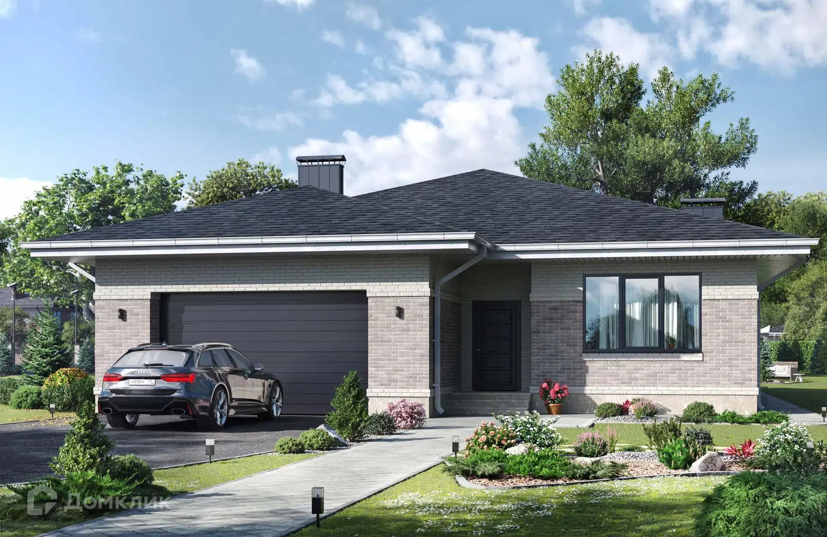 Проект дома «Проект №312-1» компании Новация из материала Керамические блоки площадью 162м² под ключ за 11136000₽ в Донецке | 1 этаж, 3 спальни, 2 санузла – Домклик