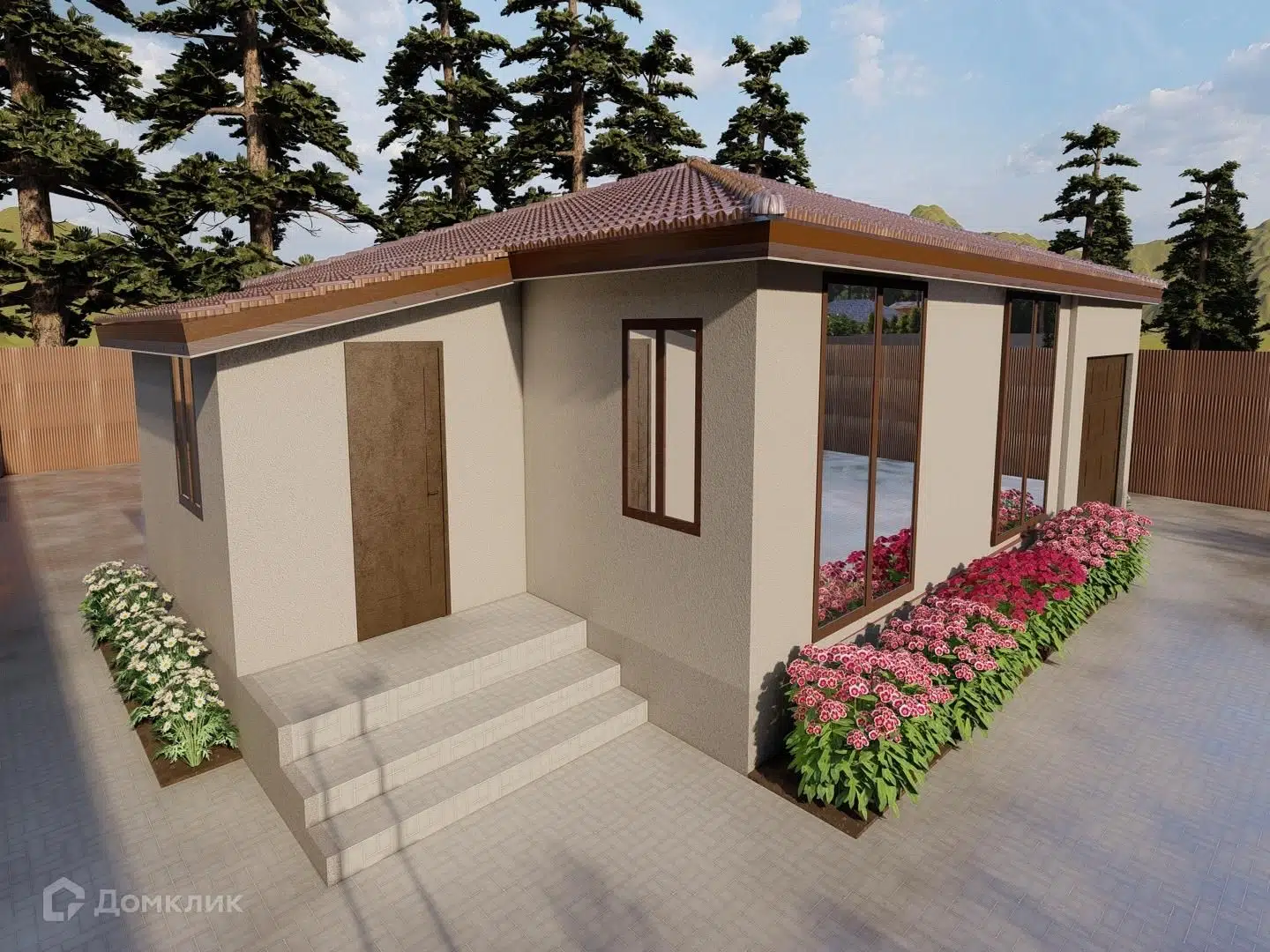 Проект дома «Проект №16» компании СК «Созвездие» из материала Газобетонные блоки площадью 131.1м² под ключ за 6129387₽ в Донецке | 1 этаж, 3 спальни, 1 санузел – Домклик