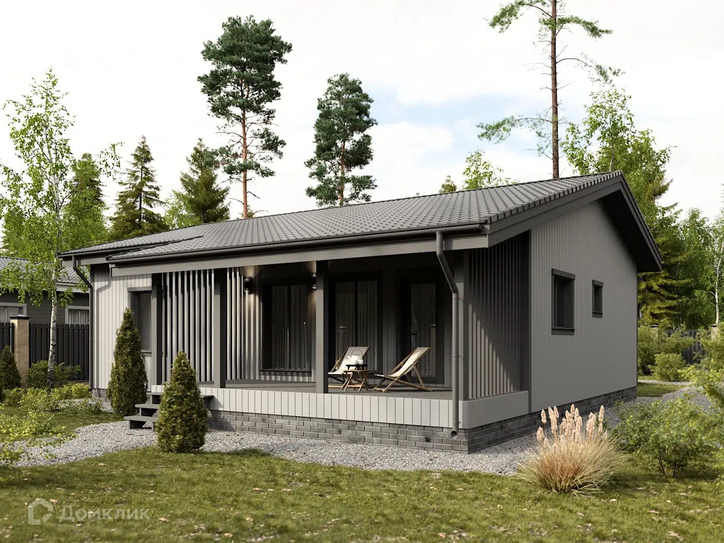 Проект дома «Антверпен» компании Класс Хаус из материала Каркасный дом площадью 98м² под ключ за 3890000₽ в Донецке | 1 этаж, 3 спальни, 1 санузел – Домклик