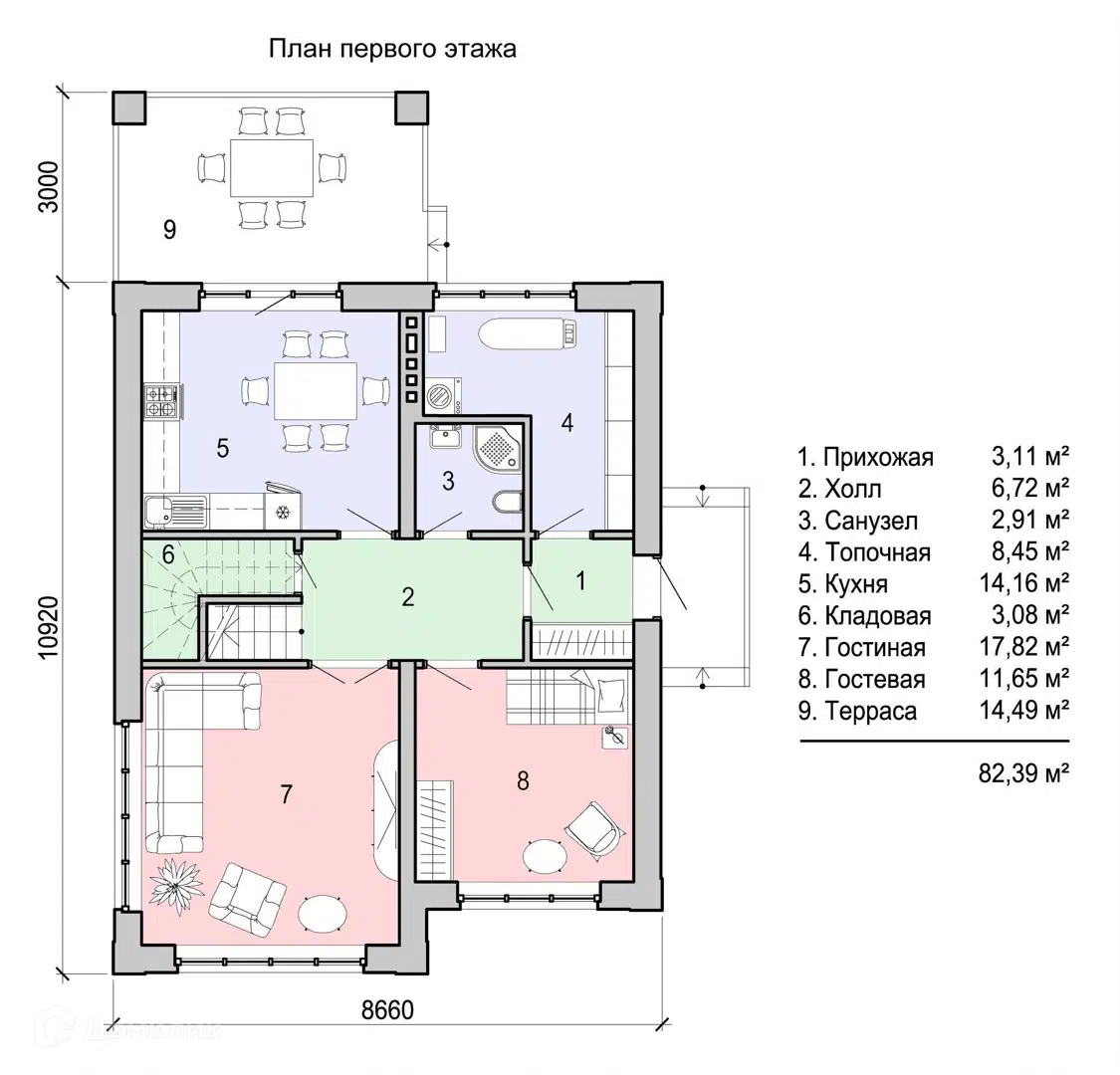 Планировка 1 этаж этажа