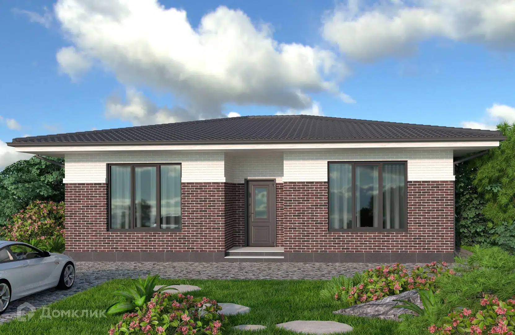 Проект дома «Проект №436» компании Новация из материала Керамические блоки площадью 132м² под ключ за 7889000₽ в Донецке | 1 этаж, 4 спальни, 2 санузла – Домклик
