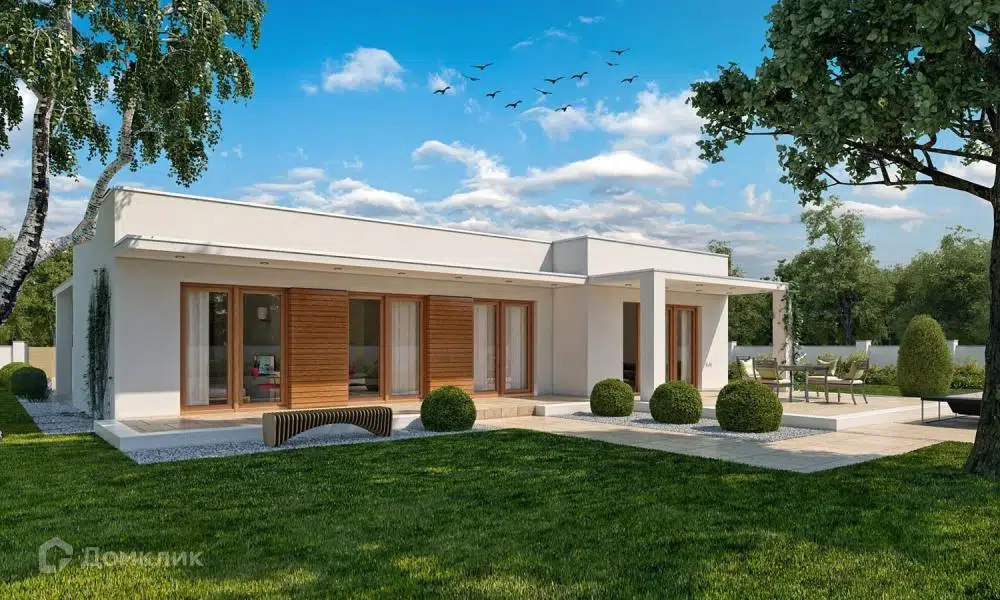 Проект дома «Б-120» компании СК «Основание» из материала Газобетонные блоки площадью 120м² под ключ за 6600000₽ в Донецке | 1 этаж, 3 спальни, 2 санузла – Домклик