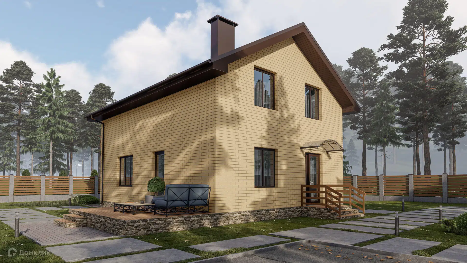 Проект дома «Дом Б027» компании 160 квадратных метров из материала Газосиликатные блоки площадью 108.8м² под ключ за 5100000₽ в Донецке | 2 этажа, 4 спальни, 2 санузла – Домклик