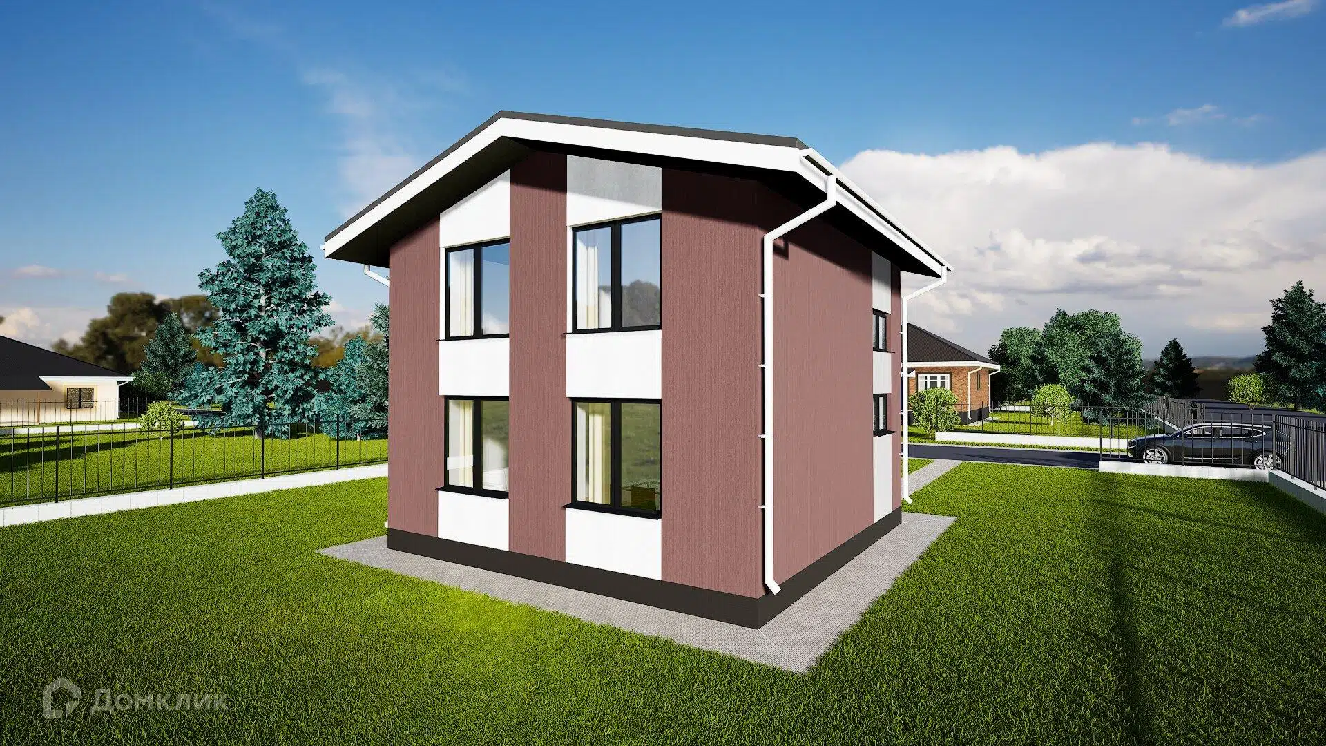 Проект дома «Удачный 1» компании «Наша Маша»(ИП Каткова А.В.) из материала Газобетонные блоки площадью 79.36м² под ключ за 4800000₽ в Донецке | 2 этажа, 3 спальни, 2 санузла – Домклик