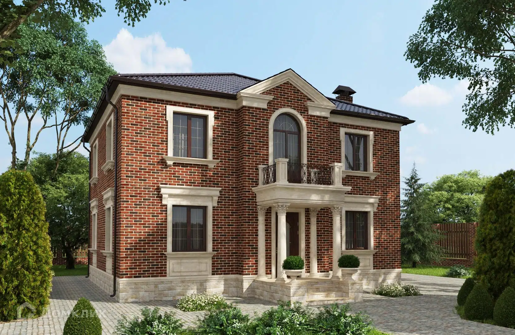 Проект дома «Проект №56» компании Новация из материала Керамические блоки площадью 149м² под ключ за 8195000₽ в Донецке | 2 этажа, 5 спален, 2 санузла – Домклик