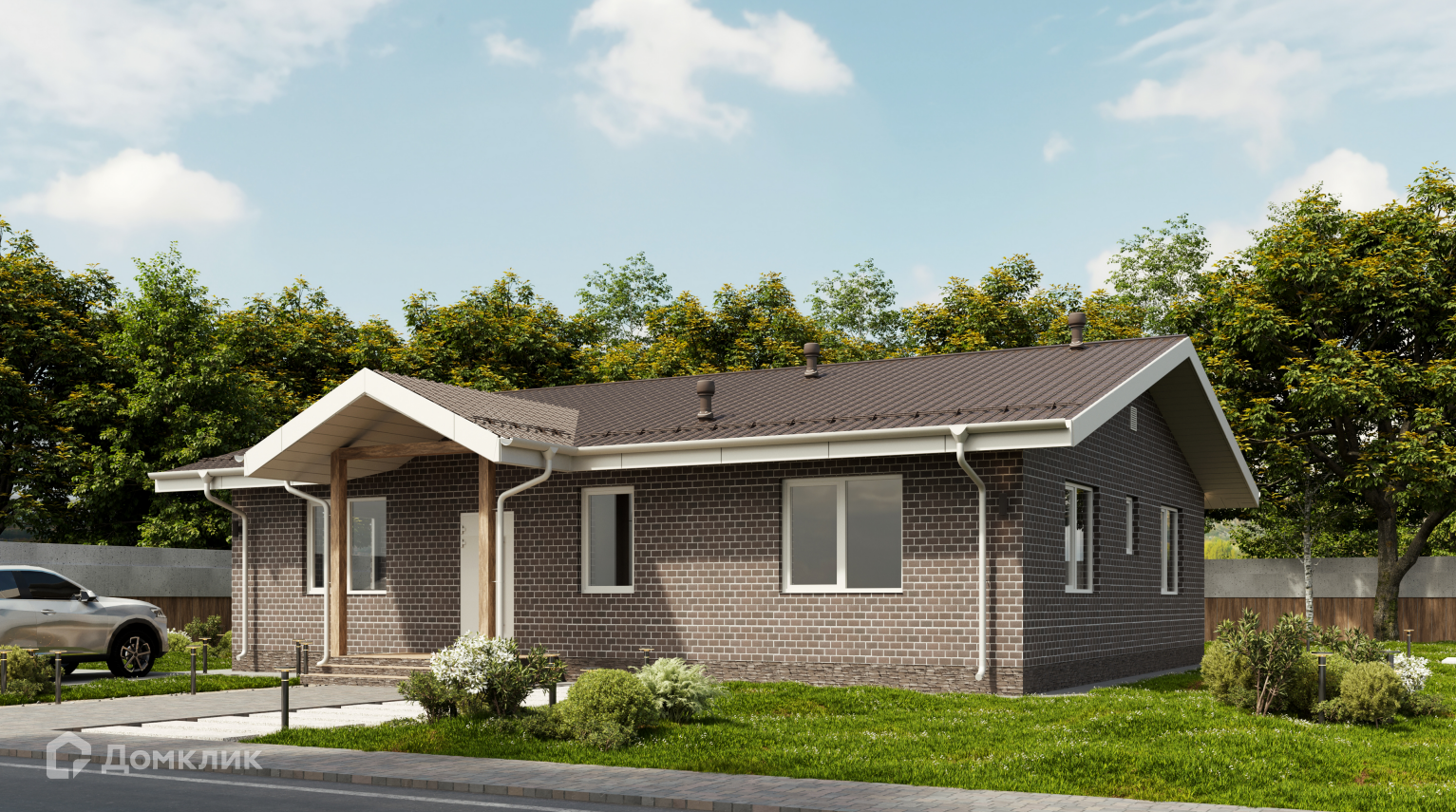 Проект дома «SD-Stroy_8» компании SD STROY из материала Каркасный дом площадью 116м² под ключ за 7587450₽ в Донецке | 1 этаж, 4 спальни, 2 санузла – Домклик