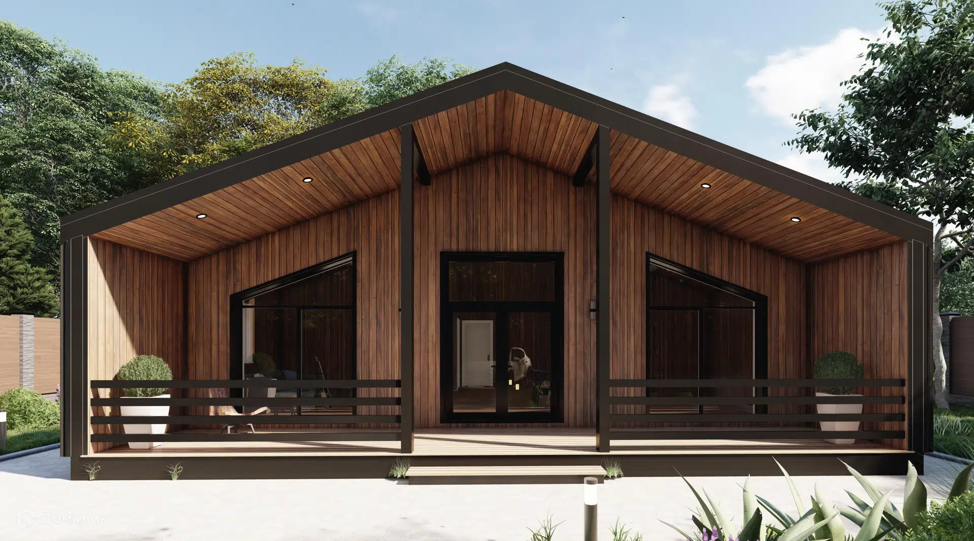 Проект дома «БарнХаус 126» компании ООО «ЛЕСИНА» из материала Каркасный дом площадью 126м² под ключ за 6700000₽ в Донецке | 1 этаж, 3 спальни, 3 санузла – Домклик