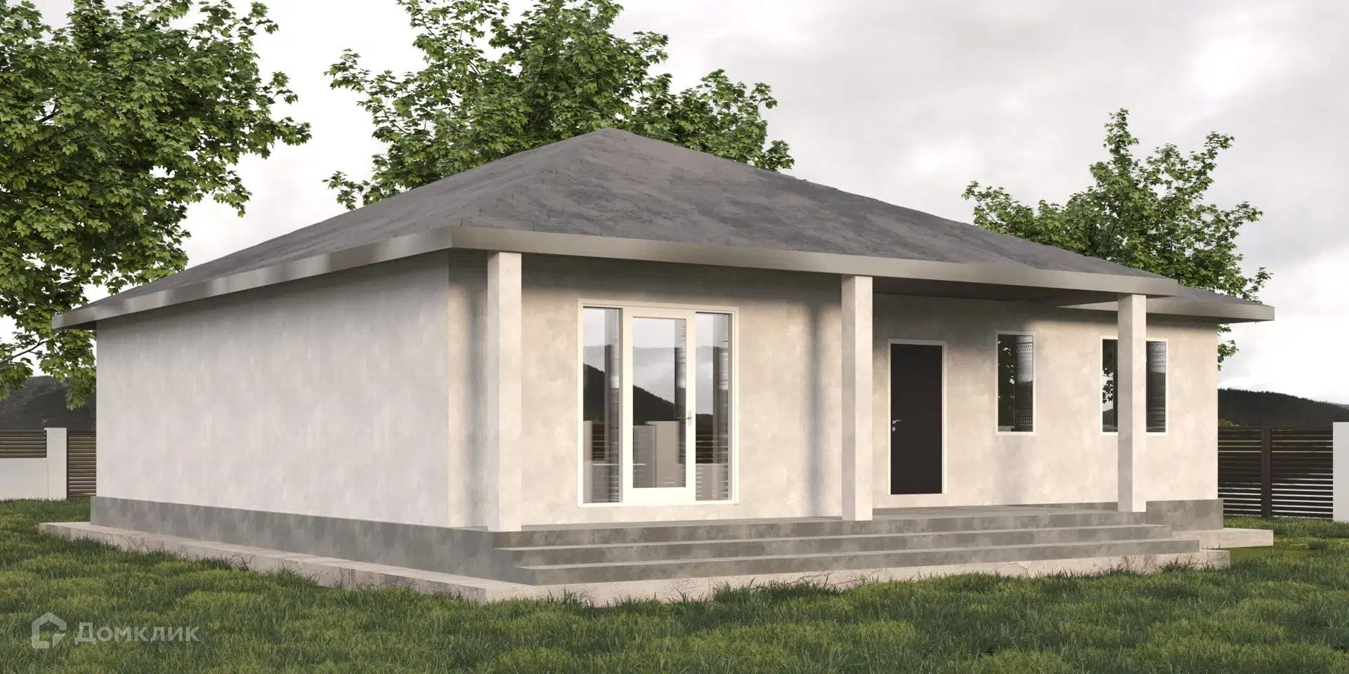 Проект дома «Аристократ 8» компании Zabestablishment из материала Газобетонные блоки площадью 118.4м² под ключ за 9562000₽ в Донецке | 1 этаж, 2 спальни, 1 санузел – Домклик