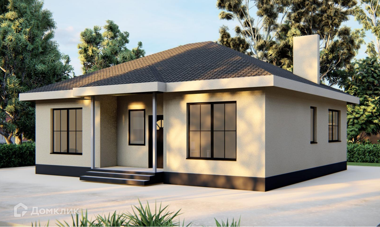 Проект дома «Ласточкино Гнездо» компании ООО «СФЕРА ПЛЮС» из материала Газобетонные блоки площадью 97.1м² под ключ за 7320000₽ в Донецке | 1 этаж, 3 спальни, 2 санузла – Домклик