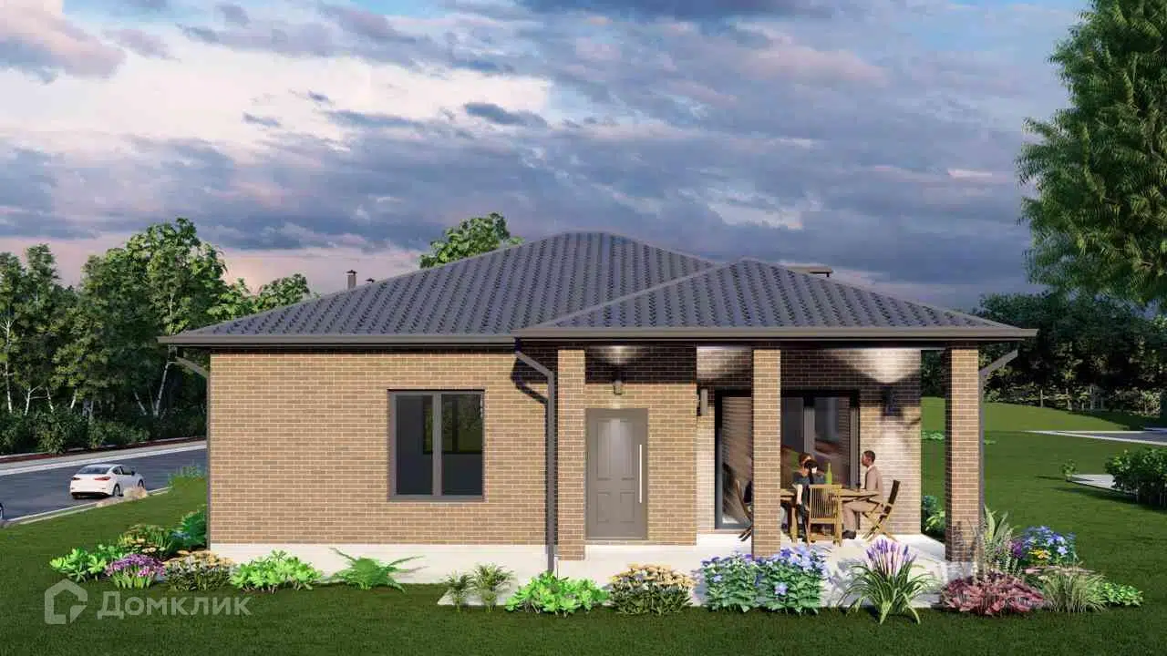 Проект дома «ЗАГОРОДНЫЙ ДОМ KLASSIC-1» компании Ип Васюхно Борис Иванович из материала Кирпич площадью 118.8м² под ключ за 7510000₽ в Донецке | 1 этаж, 3 спальни, 2 санузла – Домклик