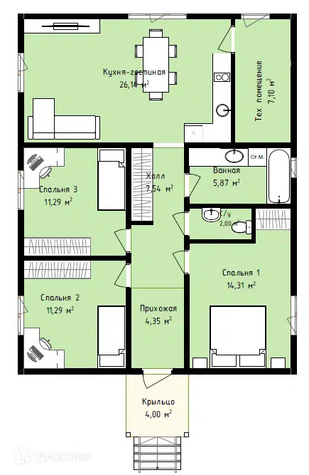 Планировка 1 этаж этажа