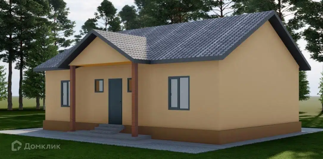 Проект дома «Быстровозводимый одноэтажный дом из арболита» компании ООО «ПРОФИТ» из материала Арболитовые блоки площадью 86м² под ключ за 4250000₽ в Донецке | 1 этаж, 2 спальни, 2 санузла – Домклик