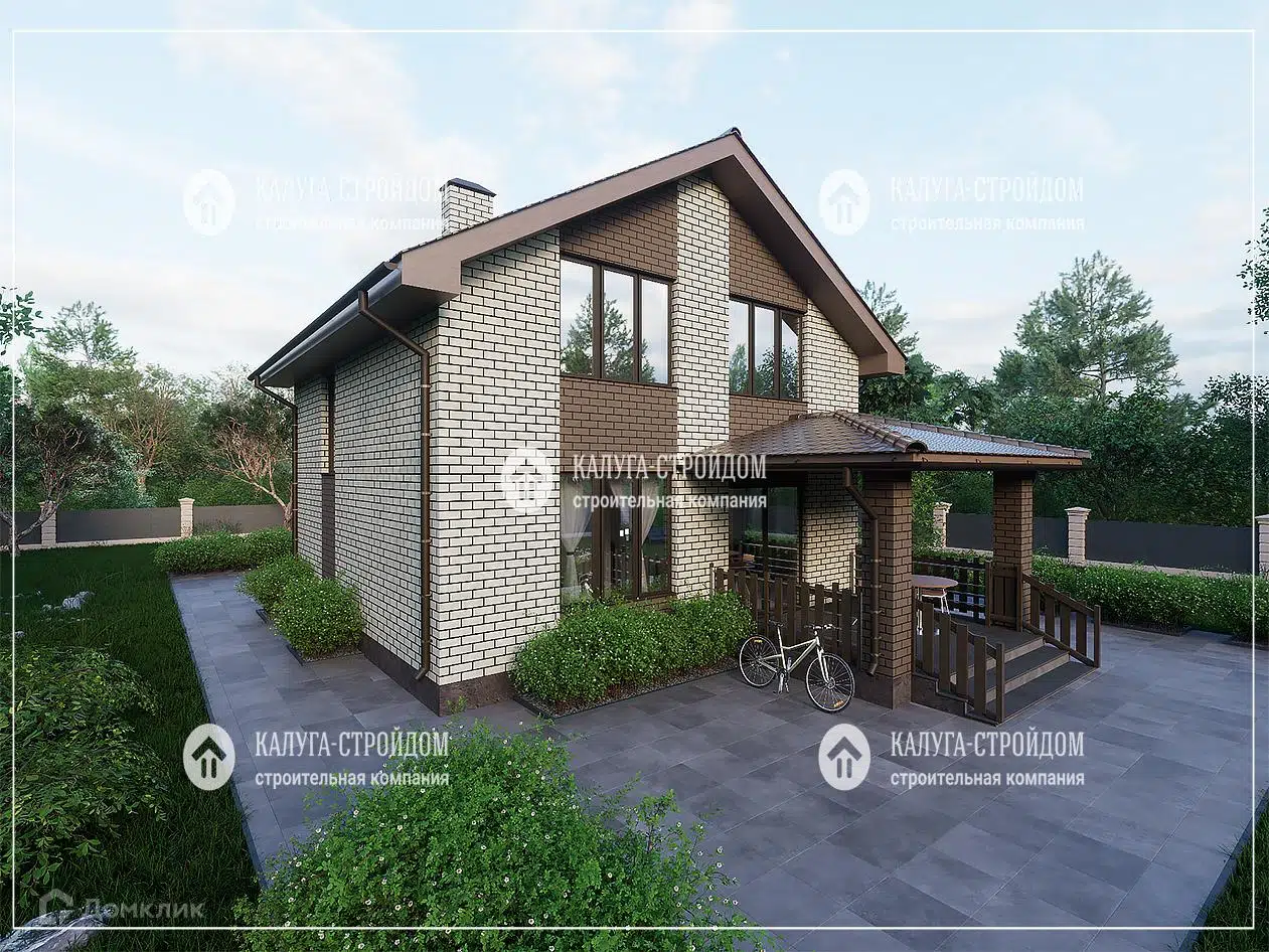 Проект дома «СП-28» компании КАЛУГА-СТРОЙДОМ из материала Газосиликатные блоки площадью 107м² под ключ за 5500000₽ в Луганске | 2 этажа, 4 спальни, 2 санузла – Домклик