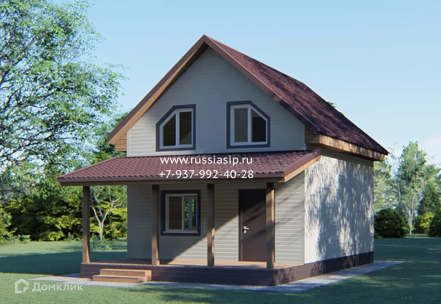 Проект дома «УСТЬ ИЛИМСК» компании Ассоциация СИП из материала SIP-панели площадью 96м² под ключ за 3360000₽ в Донецке | 2 этажа, 3 спальни, 2 санузла – Домклик