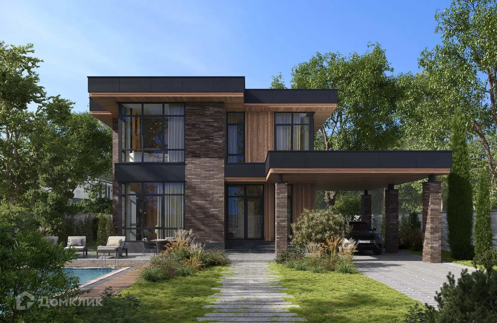 Проект дома «Проект 374-NOVA» компании Новация из материала Газобетонные блоки площадью 188м² под ключ за 13950000₽ в Донецке | 2 этажа, 4 спальни, 3 санузла – Домклик