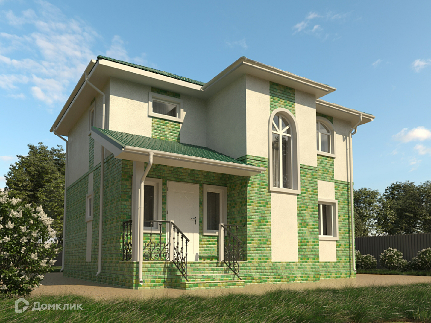 Проект дома «Росланд» компании Вигвам.ру из материала Каркасный дом площадью 90.7м² под ключ за 6894384₽ в Донецке | 2 этажа, 3 спальни, 2 санузла – Домклик