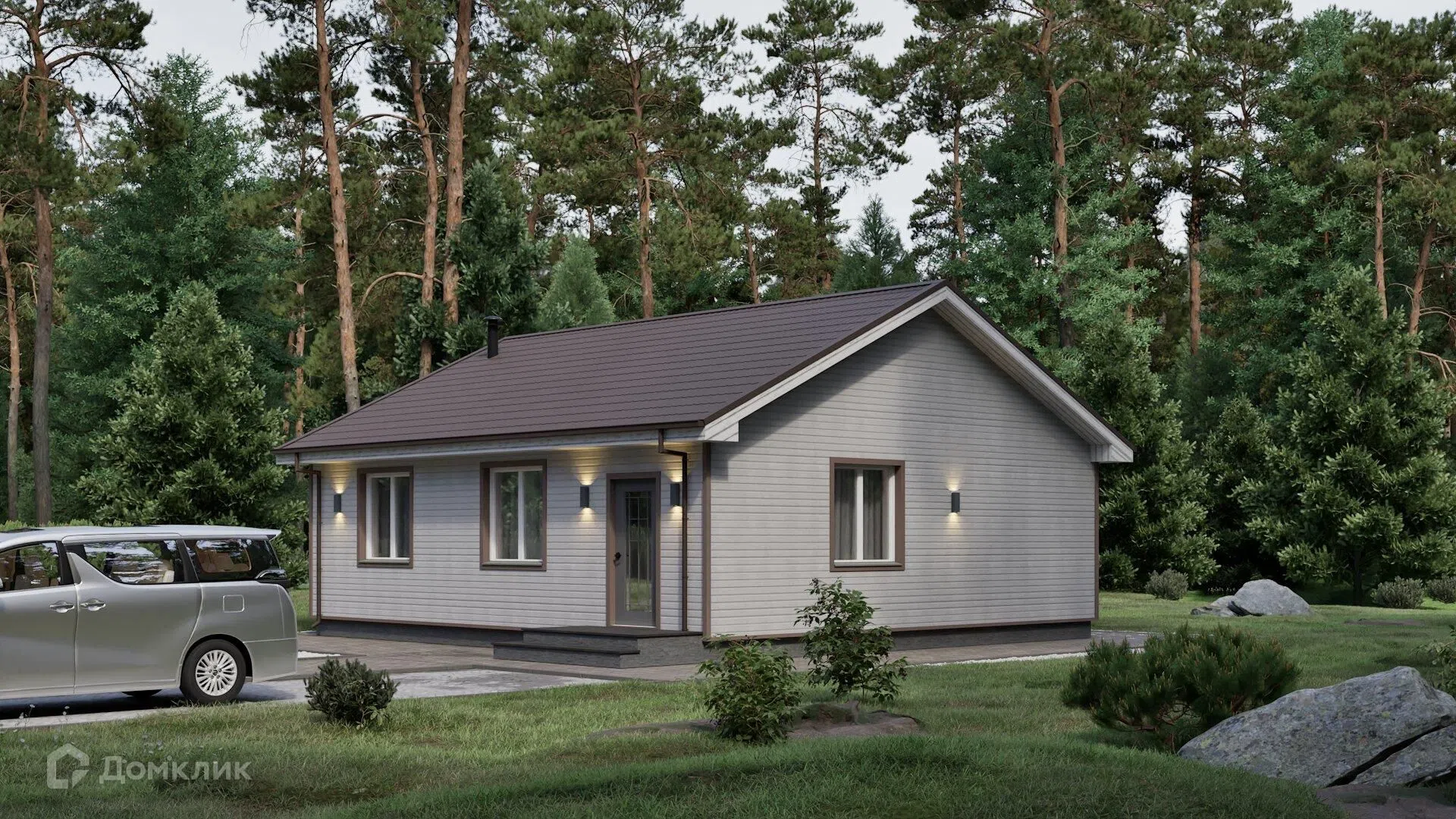 Проект дома «P-H Стандарт 90» компании Perfect House г. Ханты-Мансийск из материала Газобетонные блоки площадью 74м² под ключ за 5600000₽ в Луганске | 1 этаж, 2 спальни, 1 санузел – Домклик
